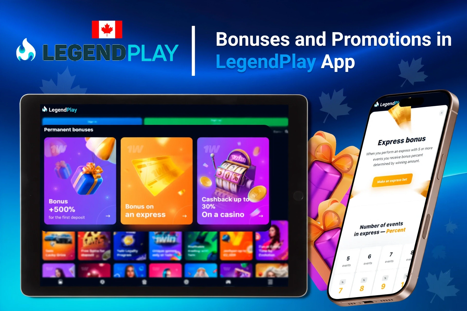 Registration process on the LegendPlay mobile app with social login options