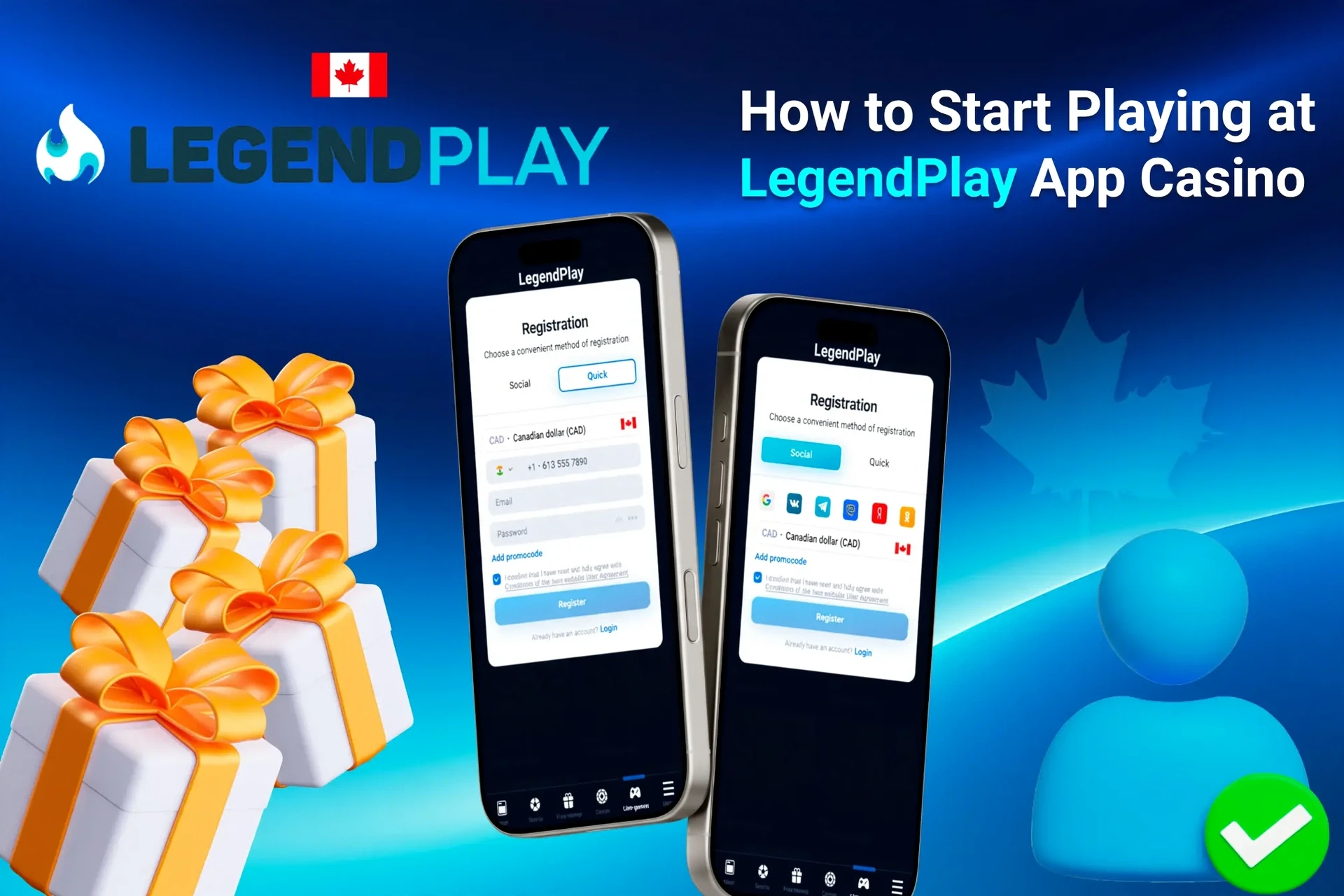 1win app registration screen on mobile with easy-to-follow steps and gift box icons
