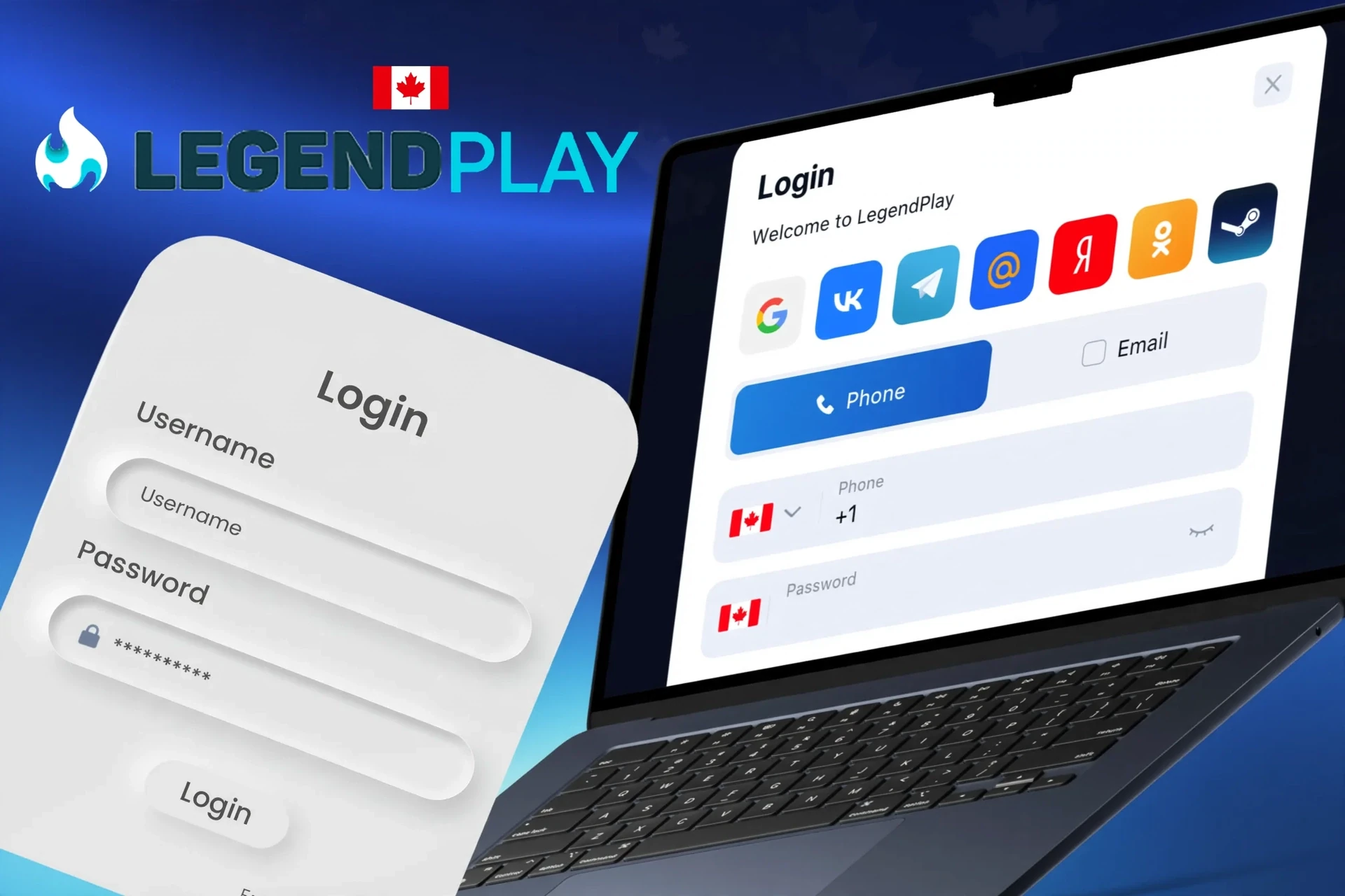 Description of actions to log in to the personal account via the website or mobile application